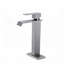 Robinet de lavabo de salle de bain à poignée simple en nickel brossé avec flux laminaire