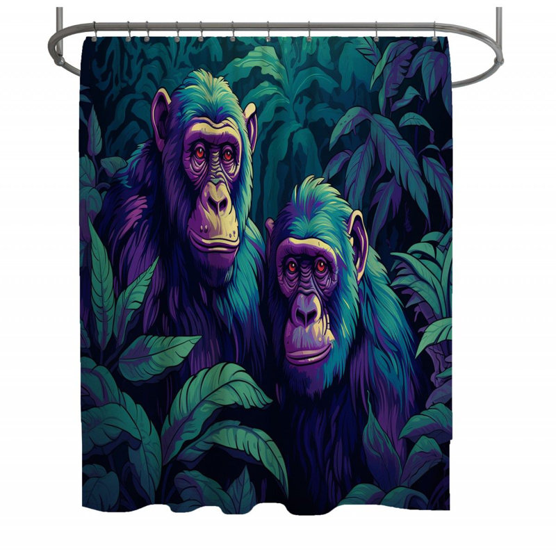 Rideau de douche Chimpanzee, H 83 po x l 70 po