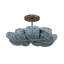 Anguilla Semi-Flush Mount in Blue Wood Beads-1846383555