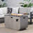 Aprell Rectangle Concrete Propane Smokeless Fire Pit Table with Hidden Fuel Tank