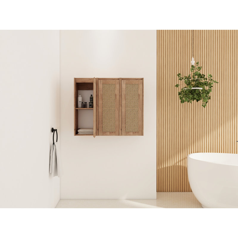 Meuble de salle de bain latéral, intérieur spacieux, armoire de rangement de style moderne, style, bas