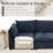 Lashanda Modular Chenille LAF RAF Sectional, Sofa Couch, 3 Seater-1179191385