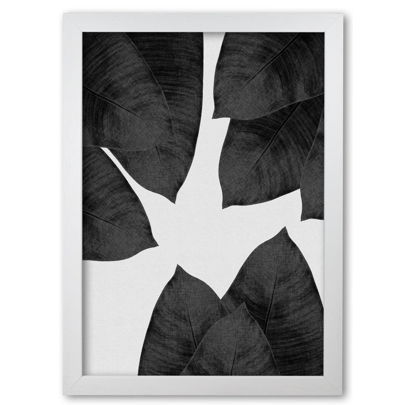 Banana Leaf I 1 Piece Wall Art, 42 cm H x 30 cm W x 5 cm D, White Grain Frame
