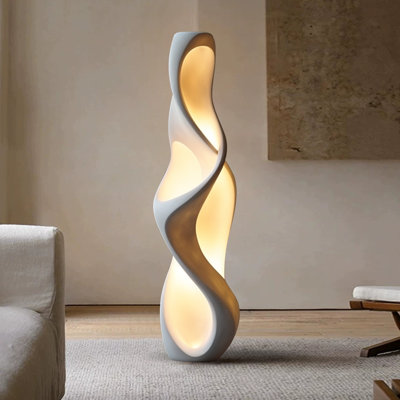 Lampadaires ivoire en plastique de forme libre