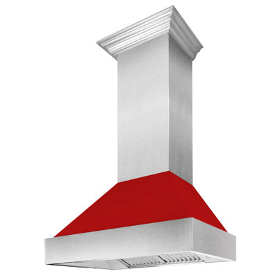 ZLINE 30 po Hotte de cuisine murale en acier inoxydable à conduit avec coque
