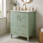 Meuble-lavabo de 24 po avec lavabo, une armoire avec porte à fermeture en douceur, 3 tiroirs à fermeture en douceur, poignées en métal rétro
