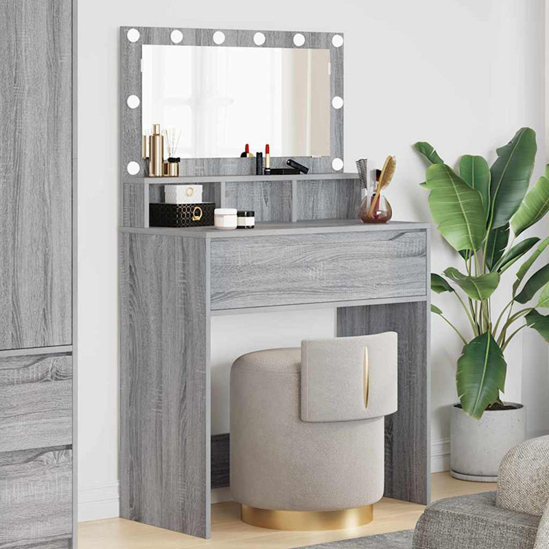 Dressing Table, Grey Sonoma