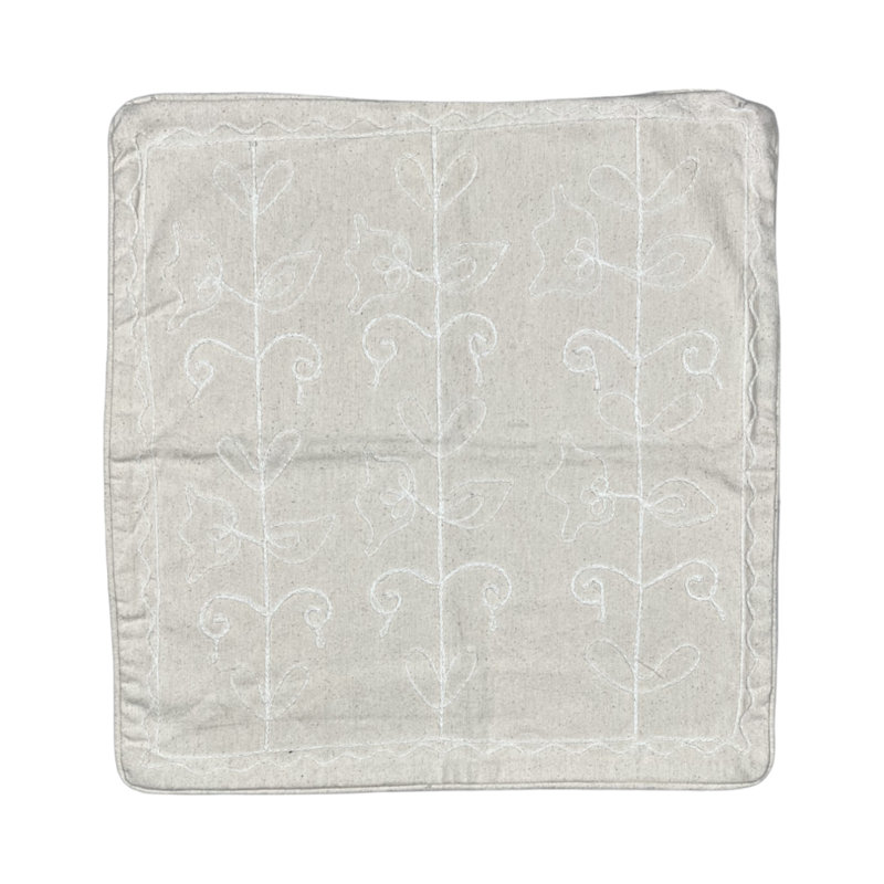 Allea Floral Grey Square Cushion