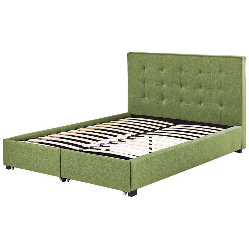 Lundys Upholstered Storage Bed, Double (4'6), Green