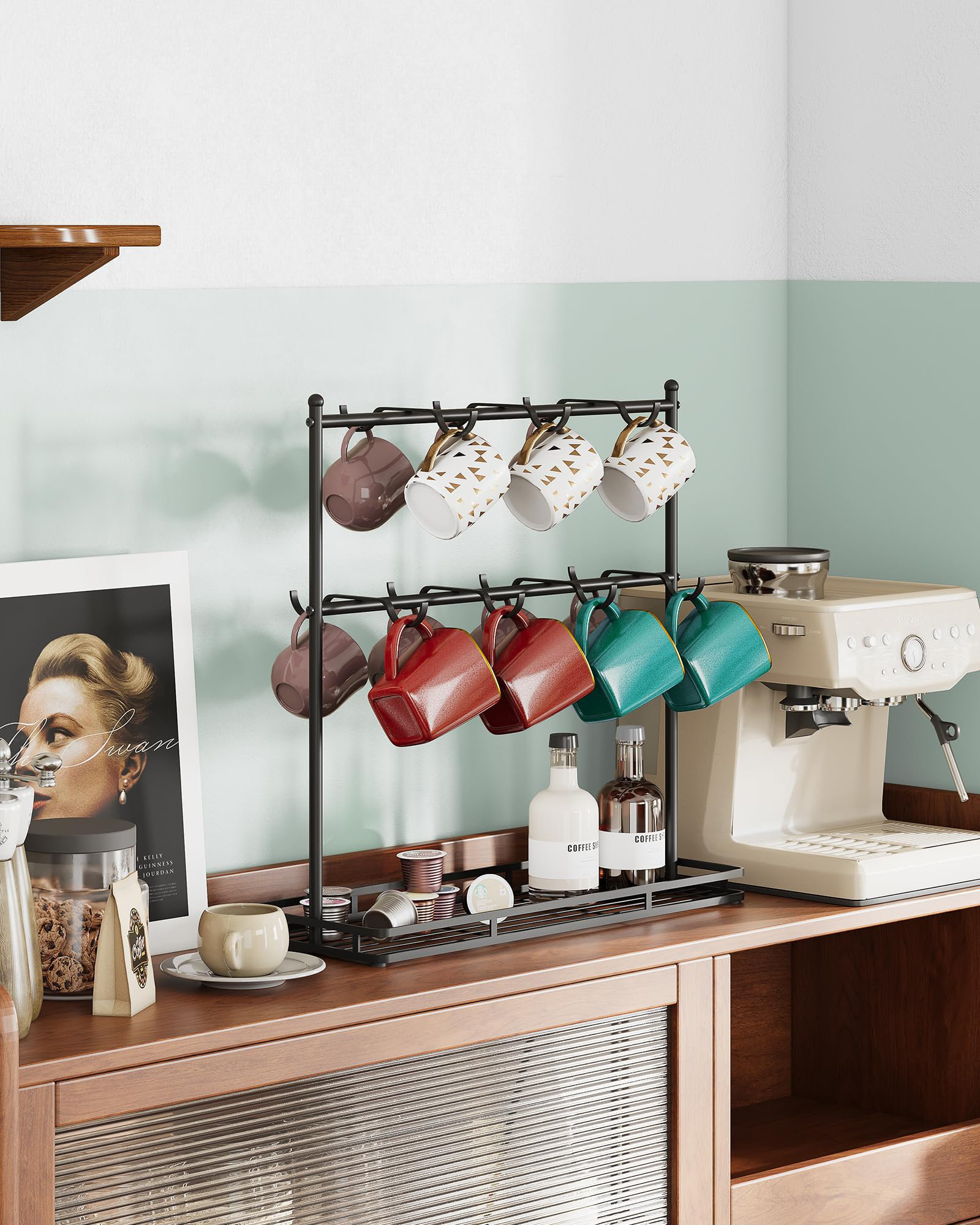 Porte-Tasse En Fer Porte-Tasse En Verre Étagère De Séchage Pour Tasse À