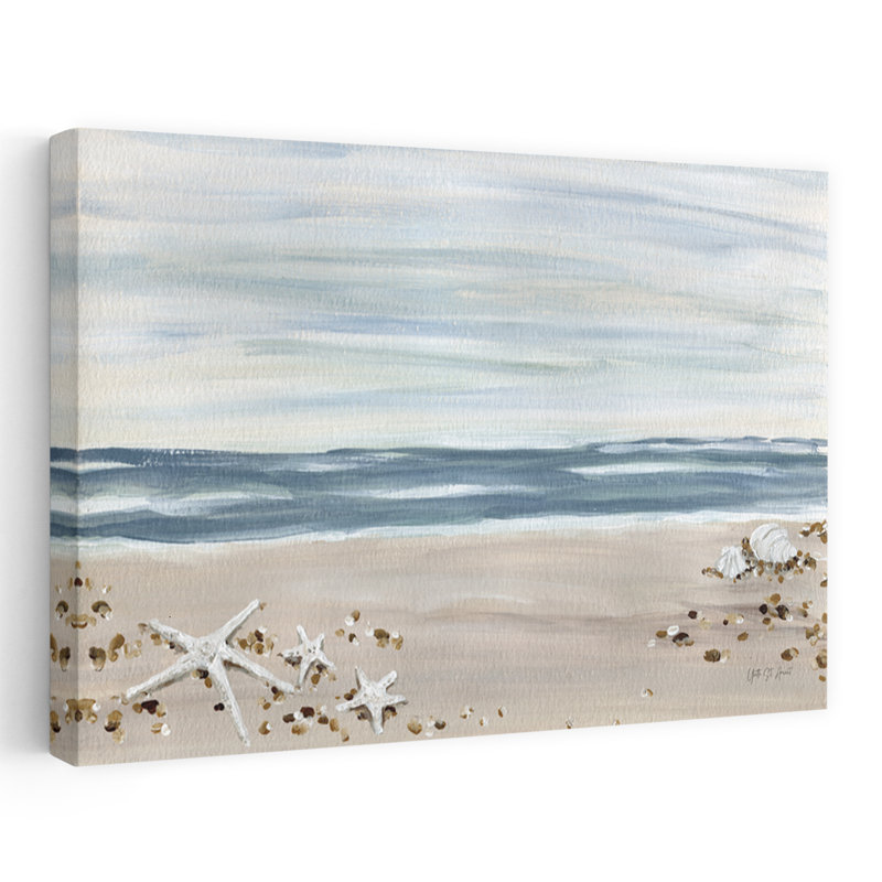 Coquillages au bord de la mer, H 48 po x l 32 po