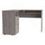 Bureau en L Bradford, tablette à clavier, finition gris clair