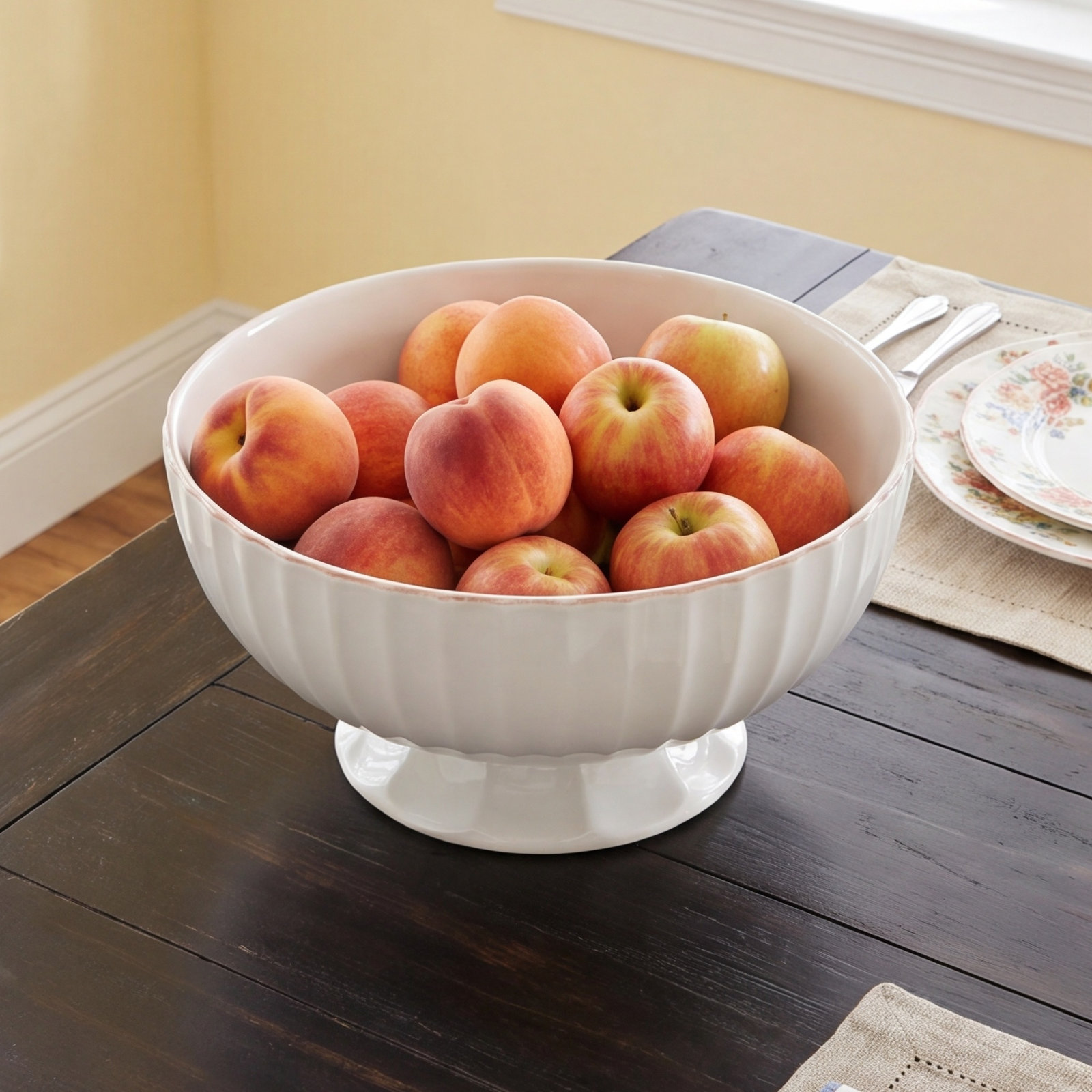 French Perle Scallop Centerpiece Bowl