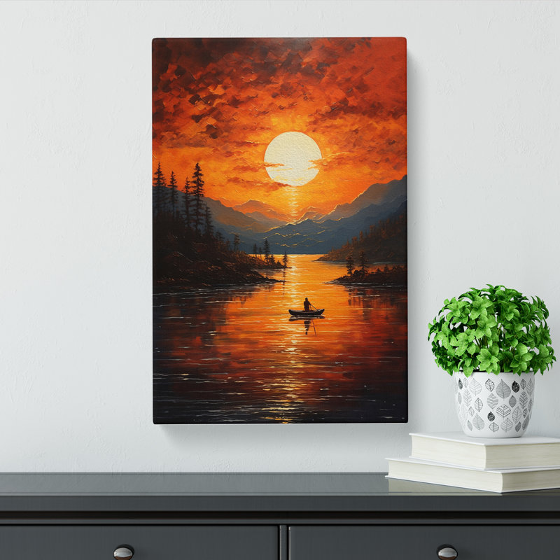 Lake Action No.2 - Wrapped Canvas