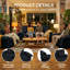 Ensemble de salon avec canapé 3 pièces Modern Chenille Cloud-1147710551