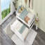 Lit plateforme simple avec lit gigogne simple, blanc-1157372149