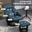 Fauteuil inclinable de massage avec repose-pieds et fonction pivotante sur 360 °