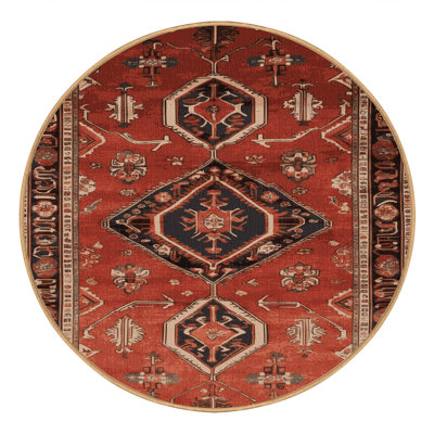 Machine Washable Persian Brown Area Rug