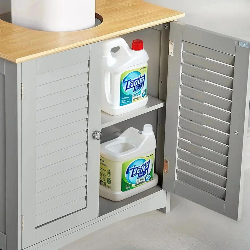 60cm Bathroom Vanity Base Only, White