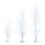Ensemble de 3 arbres de Noël à DEL avec bouleau blanc de 4 pi, 5 pi et 6 pi avec lumières DEL et télécommande, arbre de Noël pour l'extérieur