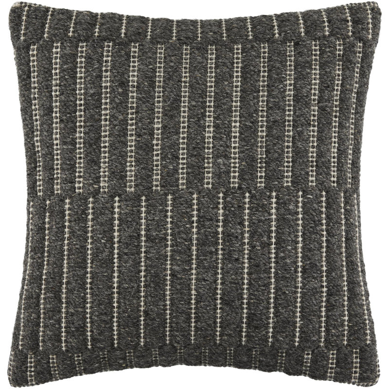 Monacizzo Accent Pillow, Black, Square 22", Pillow Cover Only - No Insert