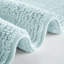 Tapis pour salle de bain réversible 100% coton bleu 24 x 44 po 3000 g / m² - lourd, doux au toucher, lavable à la machine-1300102687