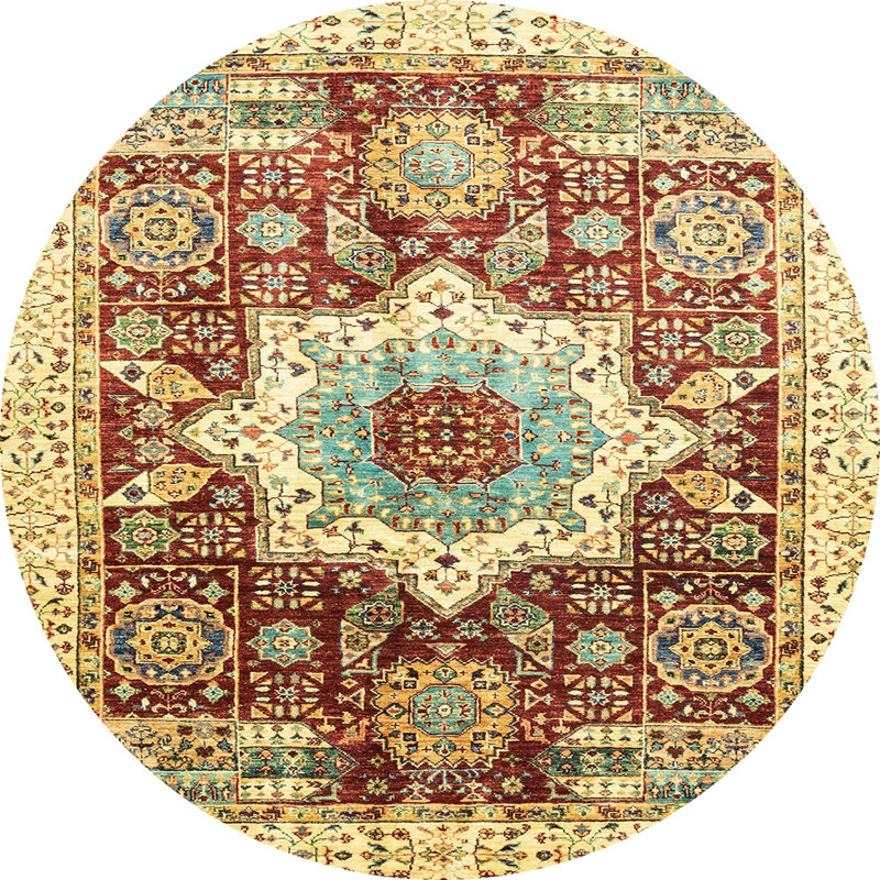 Tapis abstrait moderne 2979, Rond 5 pi