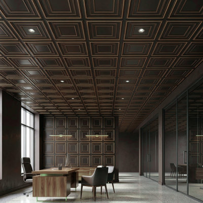 Schoolhouse Ft. Drop-In Or Glue-Up PVC Ceiling Tile