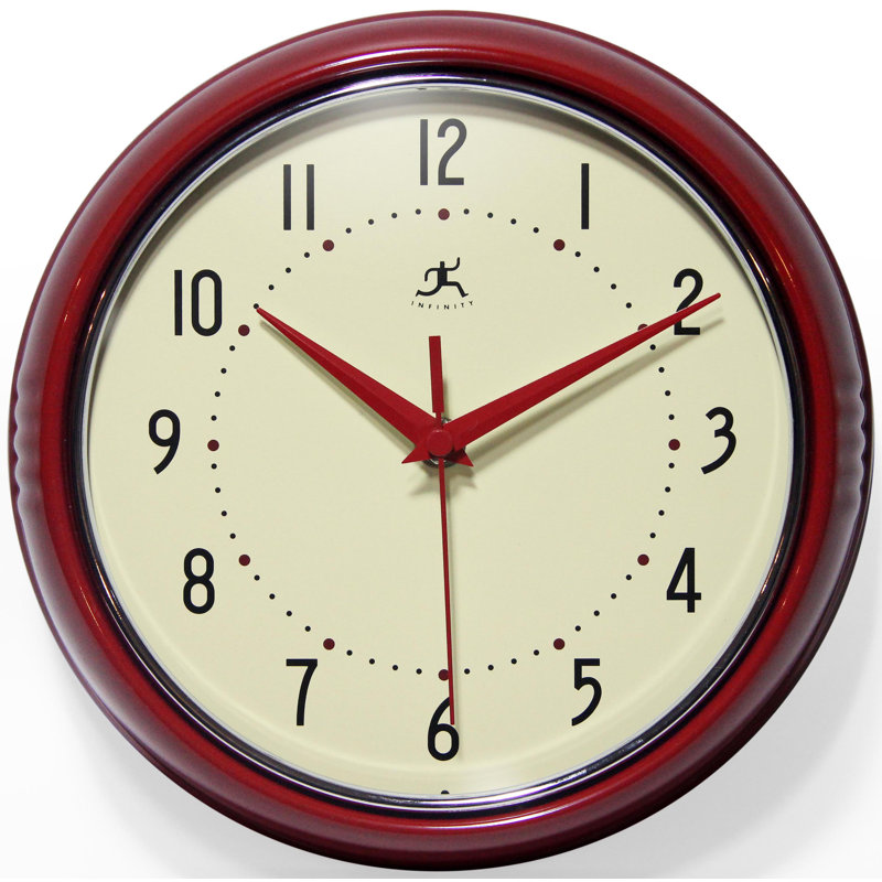 Horloge murale Desdra, Petit, Rouge