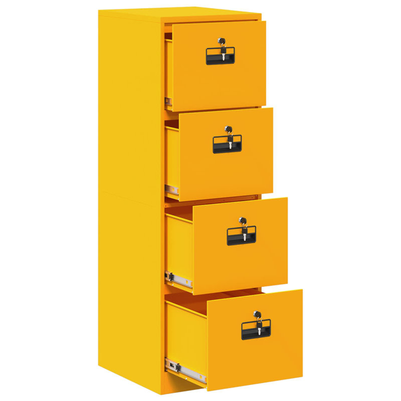 Storage Cabinet, Mustard Yellow