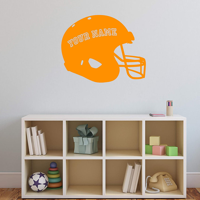 Adhésif décoratif casque de football Trinx - CS51, Orangé, H 23 po x l 30 po