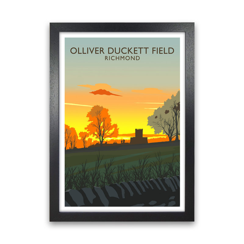 Olliver Duckett Field Portrait 1 Piece Wall Art, 63cm H x 46cm W x 3cm D, Black Framed