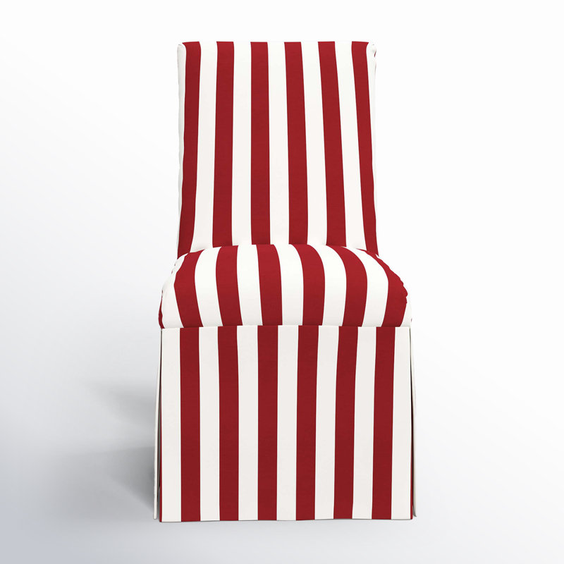 Ivanka Cotton Parsons Chair, Canopy Stripe Red