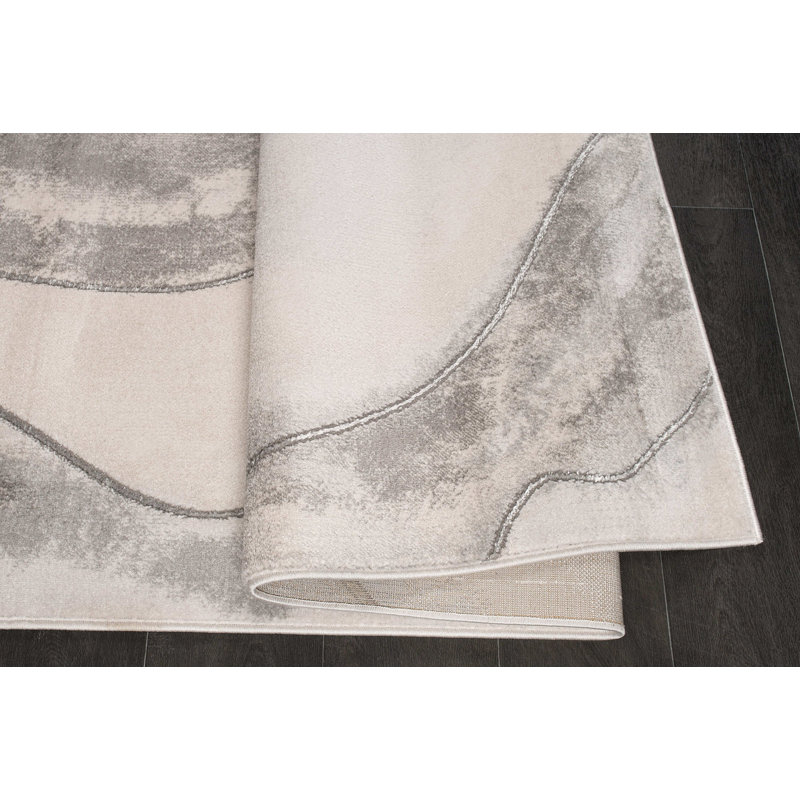 Tapis à motif abstrait moderne Angetenar, Rectangle 5 pi 2 po x 7 pi 6 po
