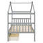 Lit simple avec tiroirs, gris-20364709