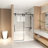 50-54" X 76" H Frameless Sliding  Shower Door, 5/16" (8Mm) Clear Tempered Glass, Stainless Steel Frame-128960877