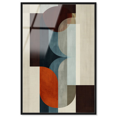 Décoration murale de bureau « Écho du milieu du siècle » par Art Remedy, impression acrylique encadrée, cadre noir, 36 x 54
