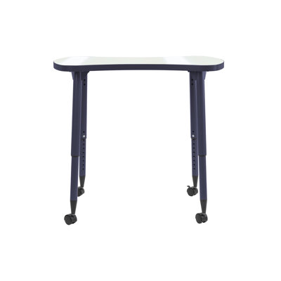 Adapte 25 x 37 Bowtie Dry-Erase Activity Table with Adjustable Tapered Legs - Whiteboard/Navy