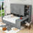 Wooden Daybed with Built-in Desk, Shelves, Cabinet and Drawers-300180623-300180622