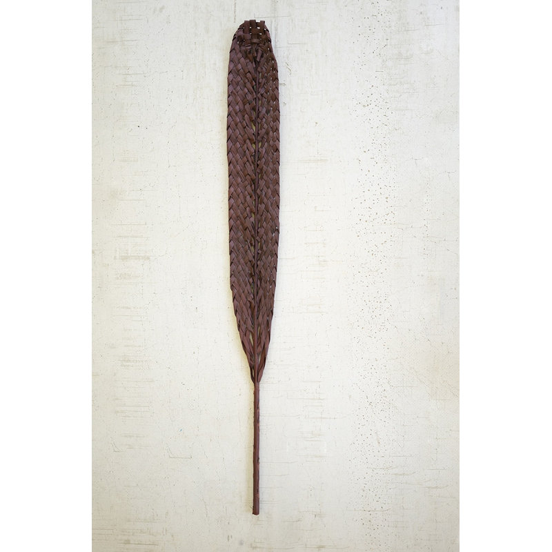 Feuille de Kejur Kalalou tissée tabac - Accent décoratif naturel 5 po de haut (ensemble de 12)