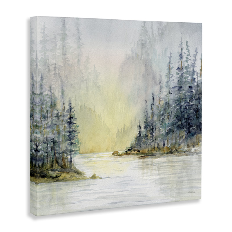 «Winter Woodland Scene», art mural sur toile par Patti Bishop, H 30 po x l 30 po
