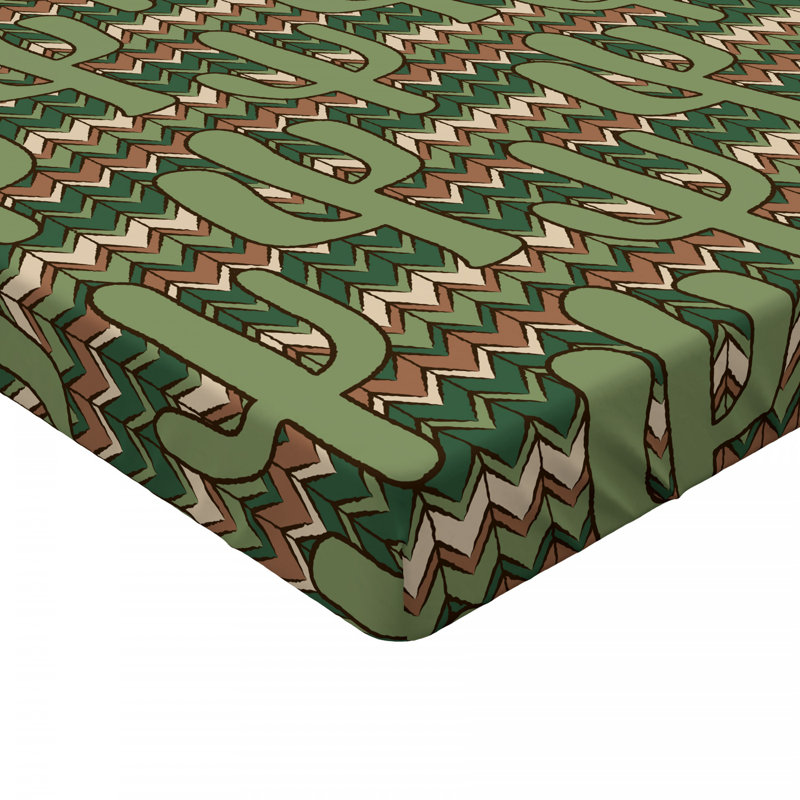 Microfiber Chevron Fitted Sheet, Twin Fitted Sheet