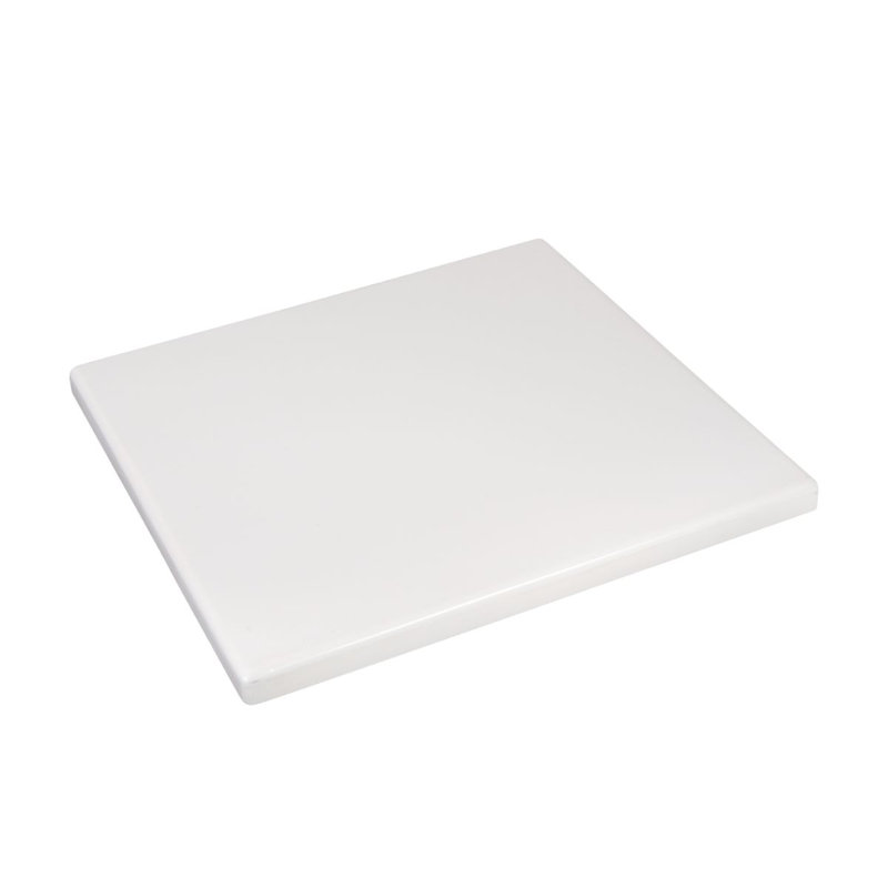 30''X48'' Plain White Resin Table Top, Indoor/Outdoor, 30" W x 48" L