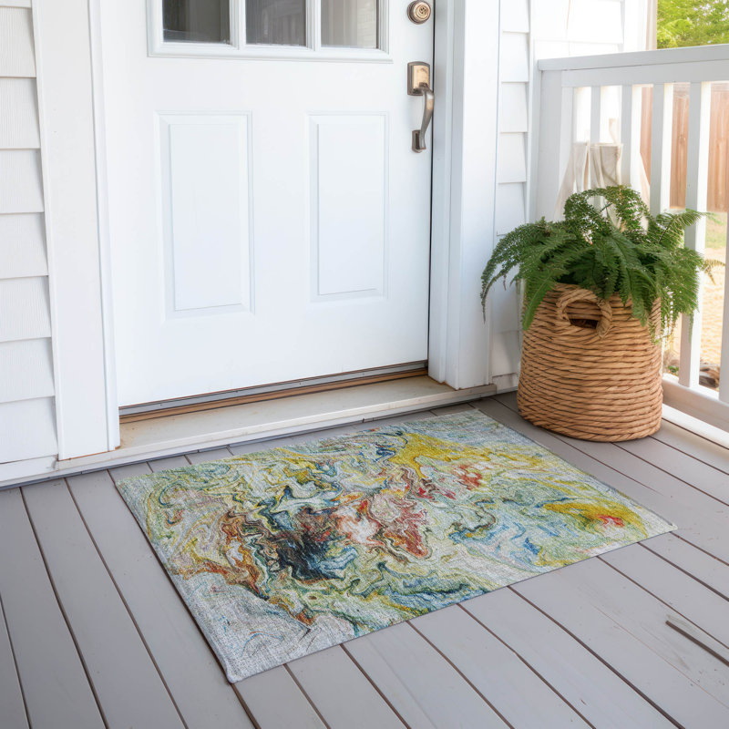 Tapis rectangulaire intérieur / extérieur 1 pi 8 po x 2 pi 6 po Altair, Rectangle 1 pi 8 po x 2 pi 6 po