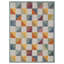 Tapis intérieur / extérieur orange et ivoire 2 pi x 4 pi résistant aux taches