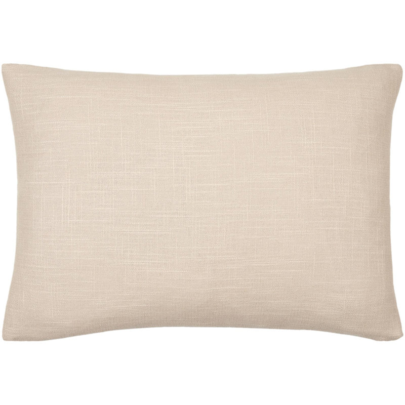 Coussin rectangulaire 100% coton Laurette, Housse de coussin seulement - sans coussin, Brun clair