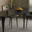 Table de salle à manger haut de gamme en pierre noire pure-1293065634