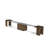 3 Pieces Dining Room Set Includes 1 Kitchen Table and 2 Modern Benches, Antique Walnut-1187574886-1187574812