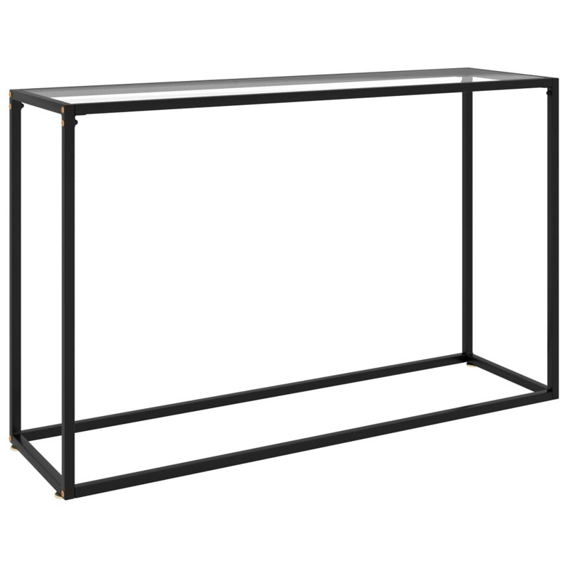 Eunita Glass Top Console Table, 75 H x 120 W x 35 D cm, Transparent