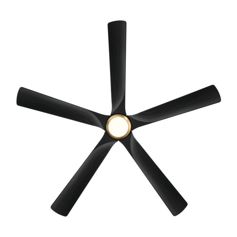 Ventilateur de plafond intelligent DEL 5CCT 56 "Seressa, Charbon, Laiton